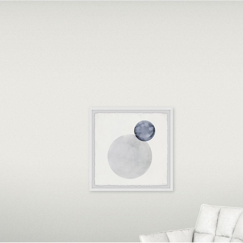 «MarBLE Gray Circles», reproduction encadrée, H 32 po x l 32 po x P 1,5 po