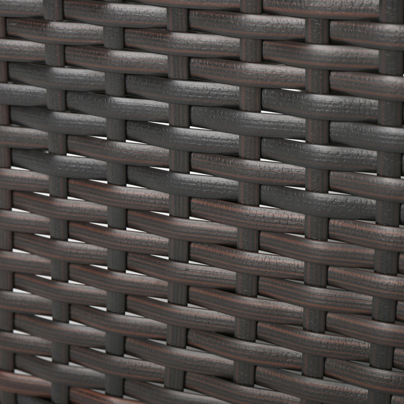 Chaise de patio avec coussins Amarveer, Brun pâle