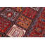 Tapis oriental en laine bleu / rouille 8 pi 2 po x 9 pi 9 po Silke