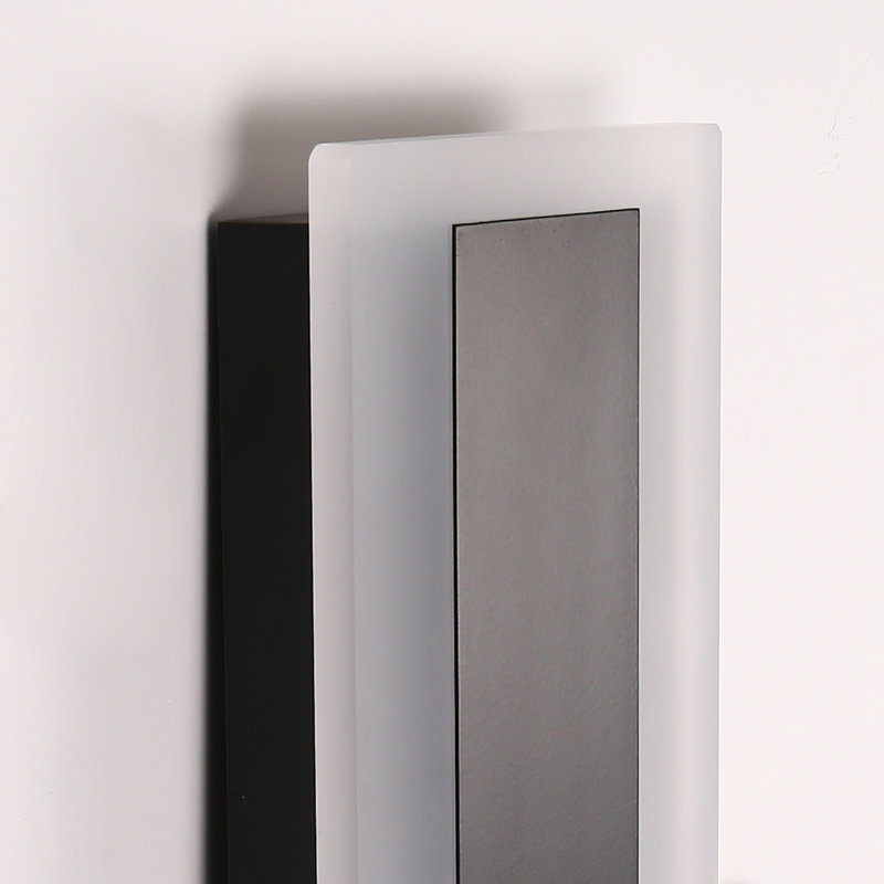 Lumières murales d'extérieur à DEL câblées intégrées en aluminium IP65, Blanc noir, H 43,3 po x l 4,72 po x P 1,8 po, 30