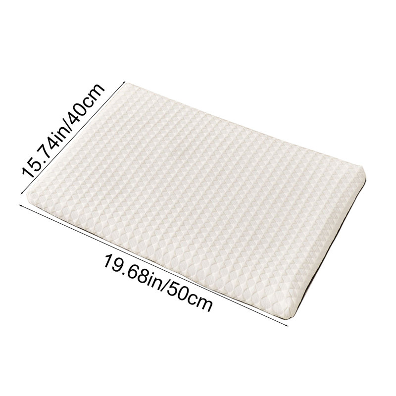 Tapis d'été en plastique pour animaux de compagnie 50x40x3cm, housse épaisse et lavable, base antidérapante, Blanc