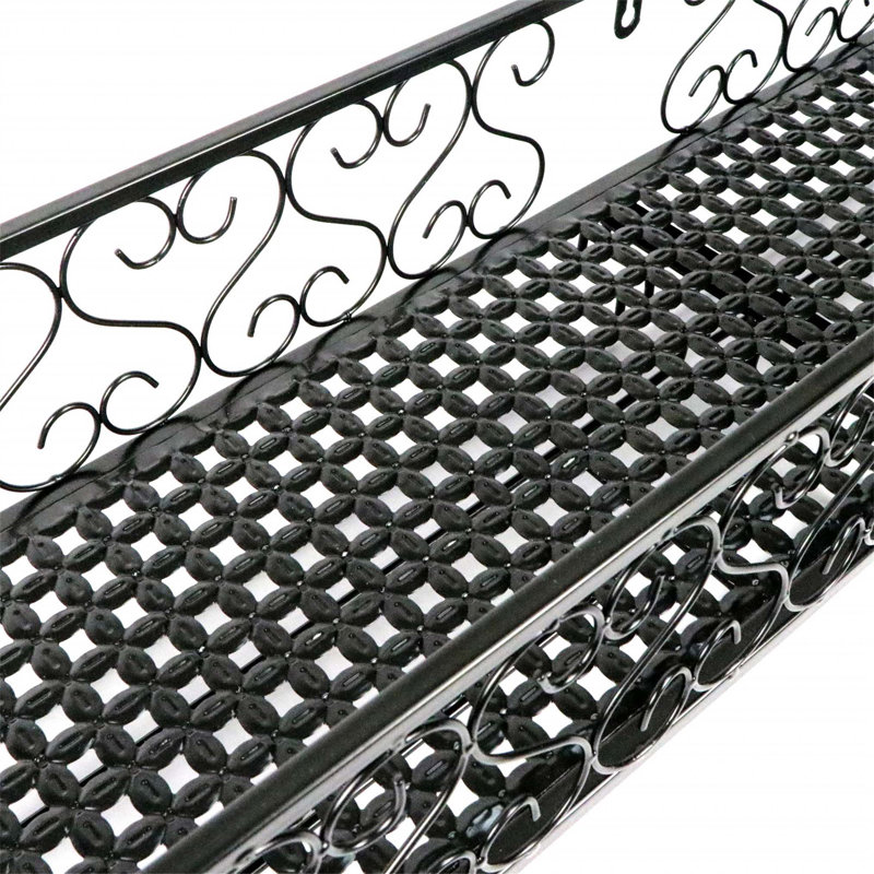 Destinnie Wine Bottle & Glass Rack Black
