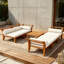 Ensemble de canapé de patio 6 pièces, ensemble de conversation modulaire d'extérieur en bois d'acacia