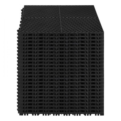 Tapis de drainage à emboîtement, matériau PP durable à coussin emboîtable modulaire, tapis de drainage épissables, carrelage de drainage et tapis de douche antidérapant, pour le garage, le jardin, la cuisine et l'extérieur