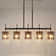 Quitman 5 - Light Gold/Black Kitchen Island Linear Pendant