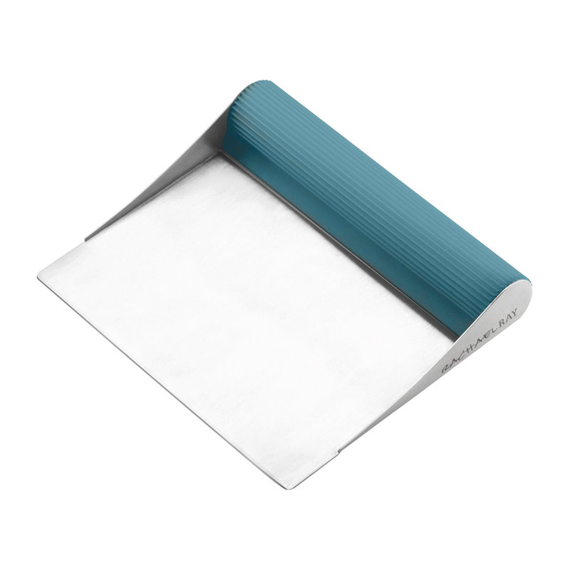 Rachael Ray Tools and Gadgets Stainless Steel Bench Scrape, Agave Blue