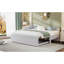 Lit de jour simple tapissier en L rembourré avec couchette escamotable, beige-1471083684