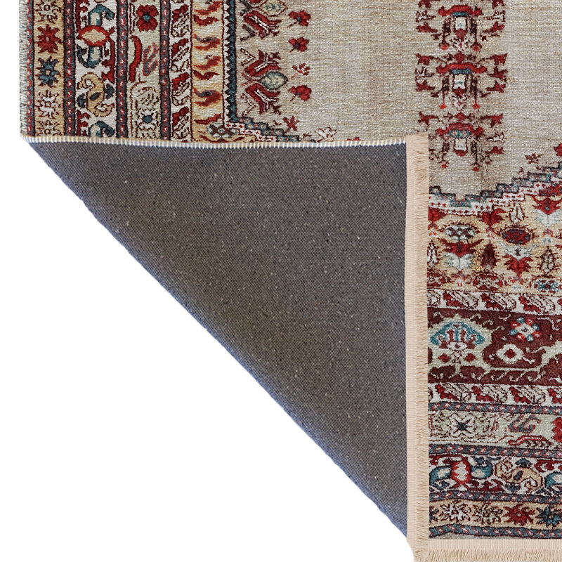 Tapis décoratif rétro multicolore, Tapis de couloir 3 pi 3,37 po x 9 pi 10,11 po
