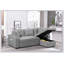 Canapé d'angle convertible avec rangement pour accoudoirs, canapé modulaire, méridienne droite