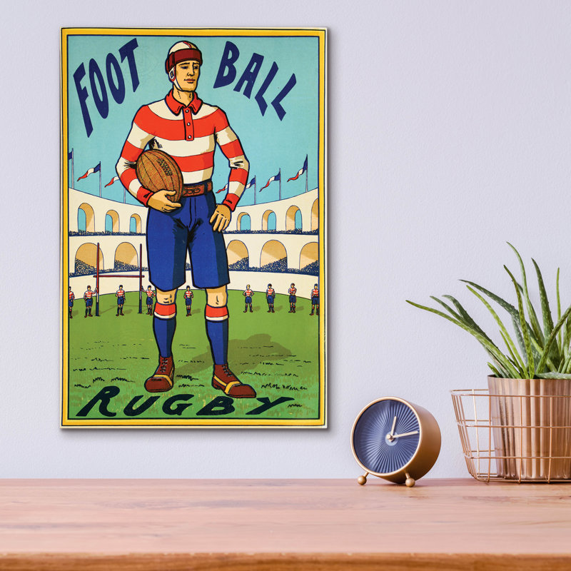 «Rugby Ball» par Vintage Posters, H 16 po x l 12 po x P 0,13 po