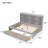 Full Bed With Side Bookcase And Drawers, Modern Bed Frame