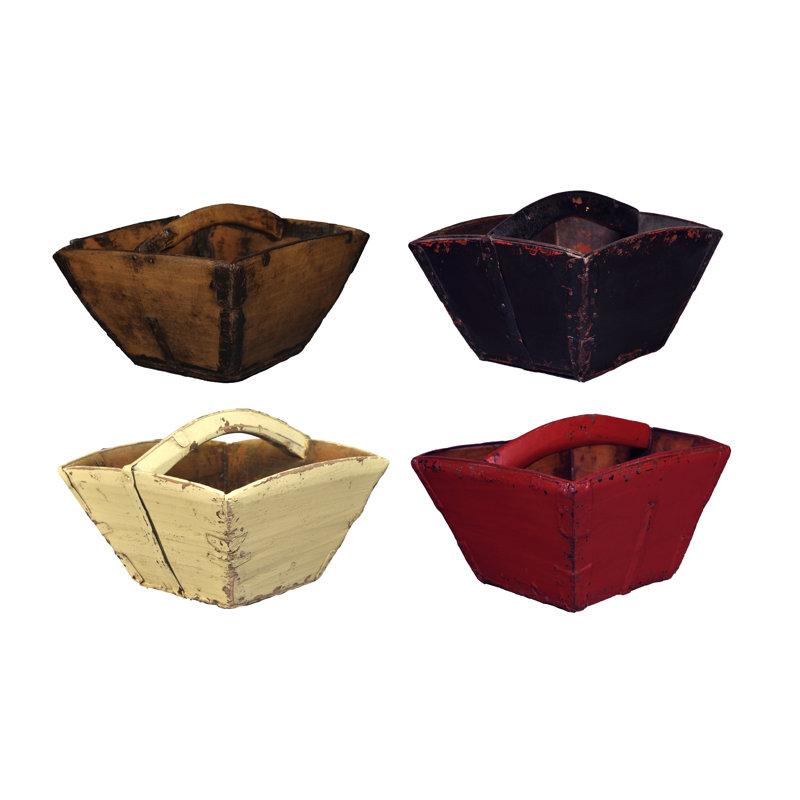 Antique Revival Asian Decorative Bin, Butter