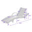 Ensemble de chaise longue de patio en osier toutes saisons avec table d'appoint coulissante et dossier réglable-604980077