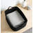 Large Woven Cotton Rope Storage Basket With Handles, Multi-Purpose Rectangular Organizer For Blankets, Toys, Laundry, And Home Decor-1550548877