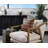 Cervos Striped Feather Reversible Throw Pillow