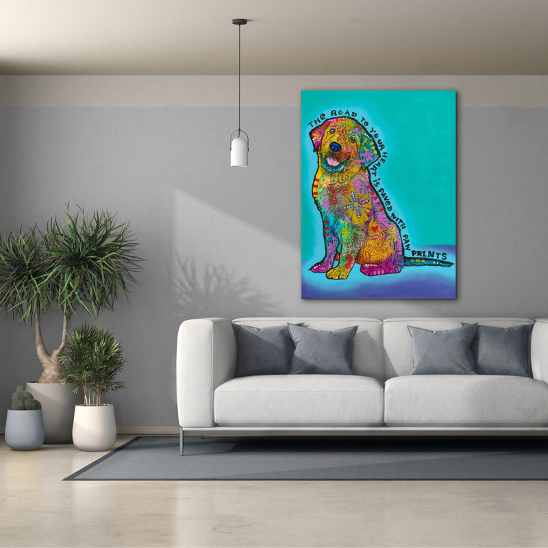 «Road To Your Heart» par Dean Russo, art mural sur toile, H 54 po x l 40 po x P 1,5 po