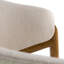 Coffey Solid Back Arm Chair in Walnut/Cream