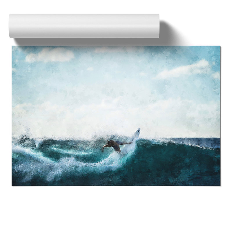 Surfing - No Frame Print, 30cm H x 42cm W x 0.1cm D