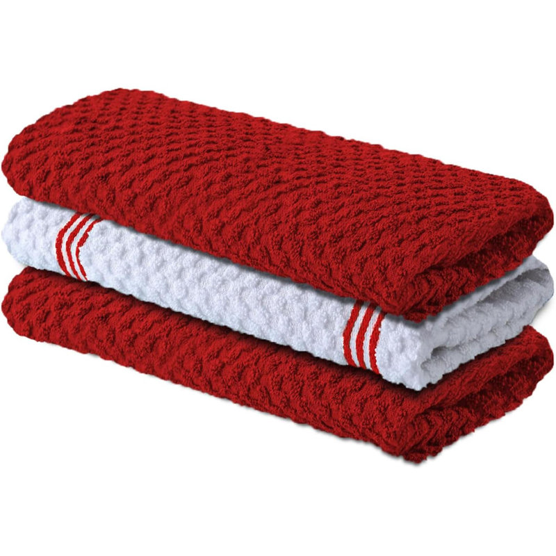 Serviette de cuisine en coton, Rouge