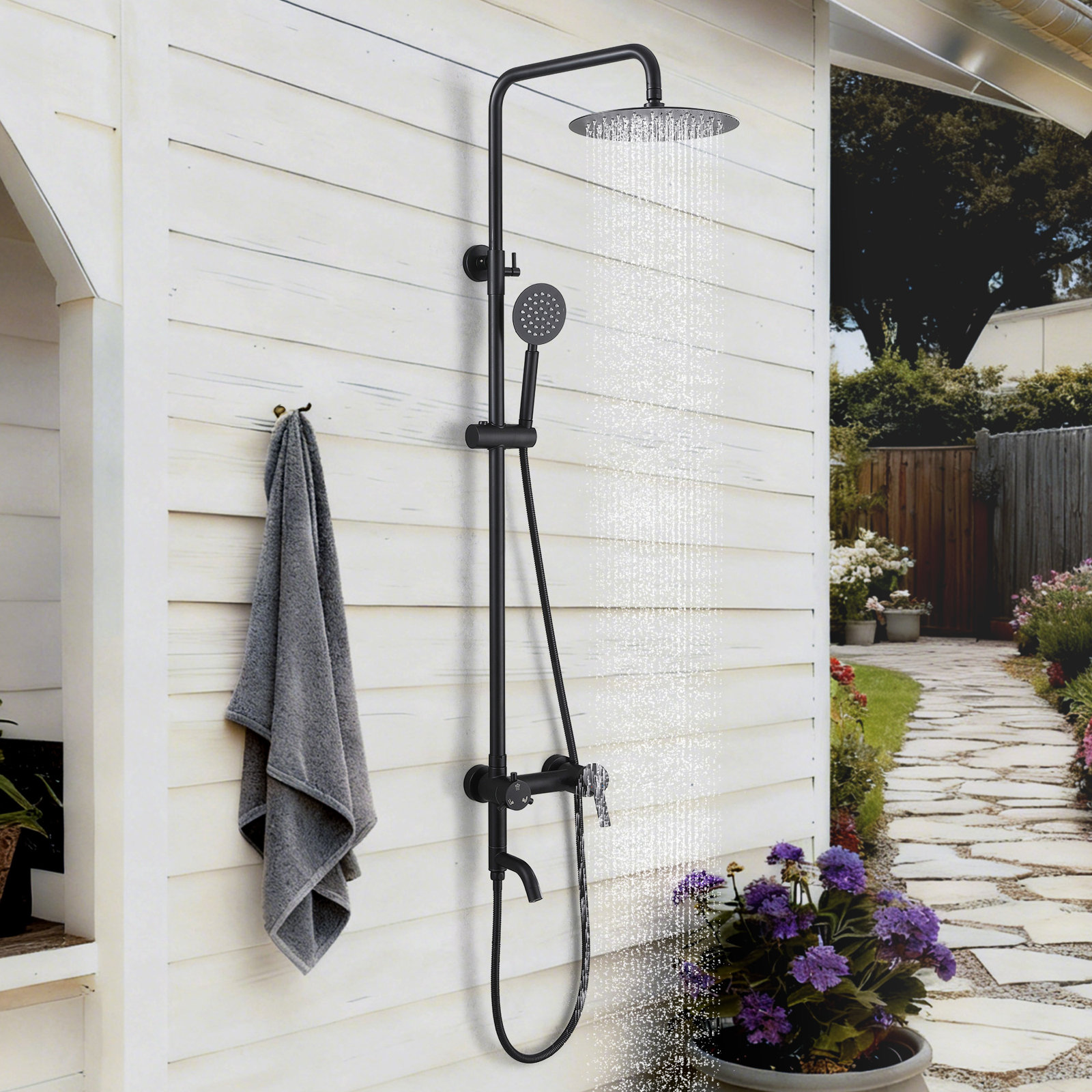 Nexus Triple Function Shower with Handheld, Matte Black