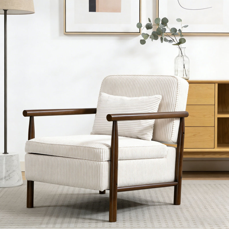 Chaise d'appoint moderne, Blanc antique