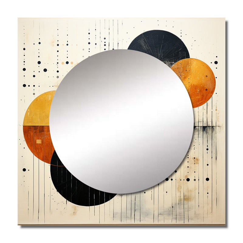 Radene - Miroir carré abstrait pour collage, 29 po x 29 po