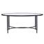 Table basse 45 "ovale en verre et métal noir