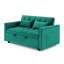 Lit pliant polyvalent de 54,33 pouces en 3 longueurs, en velours moderne avec dossier réglable (). Et siège pour plus de confort. Positions. Pieds en plastique doux. 2 coussins inclus. Salon idéal