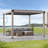 Sunjoy 3m x 4m Electric Louvered Pergola with Solar LED Lights, Remote Weatherproof Adjustable Rainproof Aluminum Hardtop Gazebo, with Drainage System, Water and UV Proof-101050618-101050619