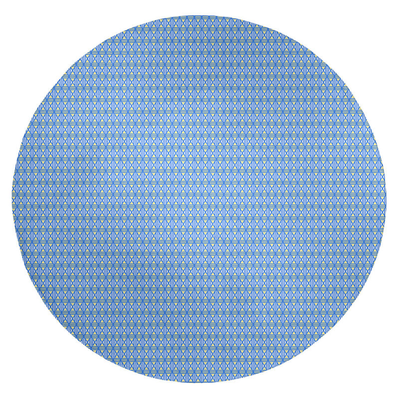 Chenille Striped Indoor Rug, Round 5'
