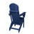 Folding Adirondack Chair With Side Table, 3-Piece Adirondack Chair Set With Wood Texture-912157182