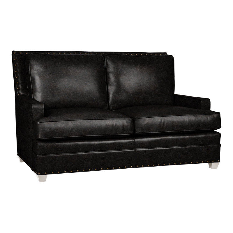 Riverside 61.5" Loveseat, Casa Blanca, Ziggy Ink Genuine Leather, Yes