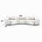 Boucle Sectional Sofa W/3 Pillows