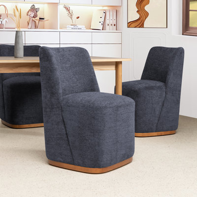 Ensemble de chaises de salle à manger 33,5 "avec roulettes (ensemble de 2)