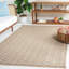 Eloi Rectangle Checkered Machine Woven Jute/Sisal/Cotton Area Rug in Natural/Ivory-2014014972