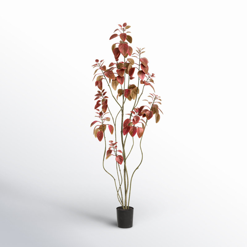 Hather Artificial Foliage Rogot Rurple Tree in Pot