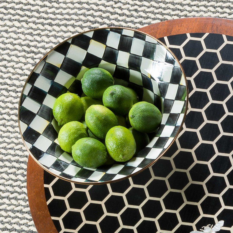 Serving Bowl, White/Black
