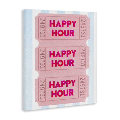 "Pink Happy Hour", art mural sur toile, par Lil 'Rue