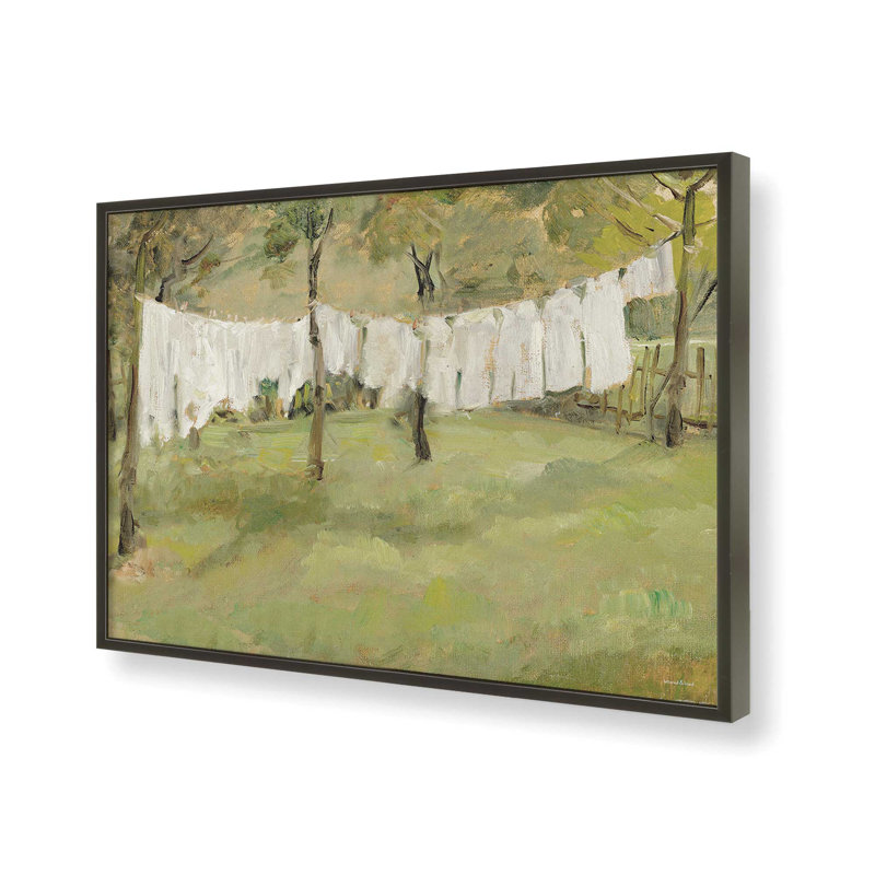 «Laundry Day I» sur toile par impression à lettres et doublée, H 32 po x l 48 po x P 1,25 po, Noir