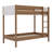 Twin Over Twin Bunk Bed, Upholstered Bunk Bed Frame With Teddy Fleece Fabric Headboard/Footboard
