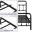 Structure de lit grand format en métal, finition noire, tête de lit haute avec fonction, beaucoup de rangement pour garder les articles dans une structure en métal, détente confortable, matelas à structure renforcée à long terme-854768928