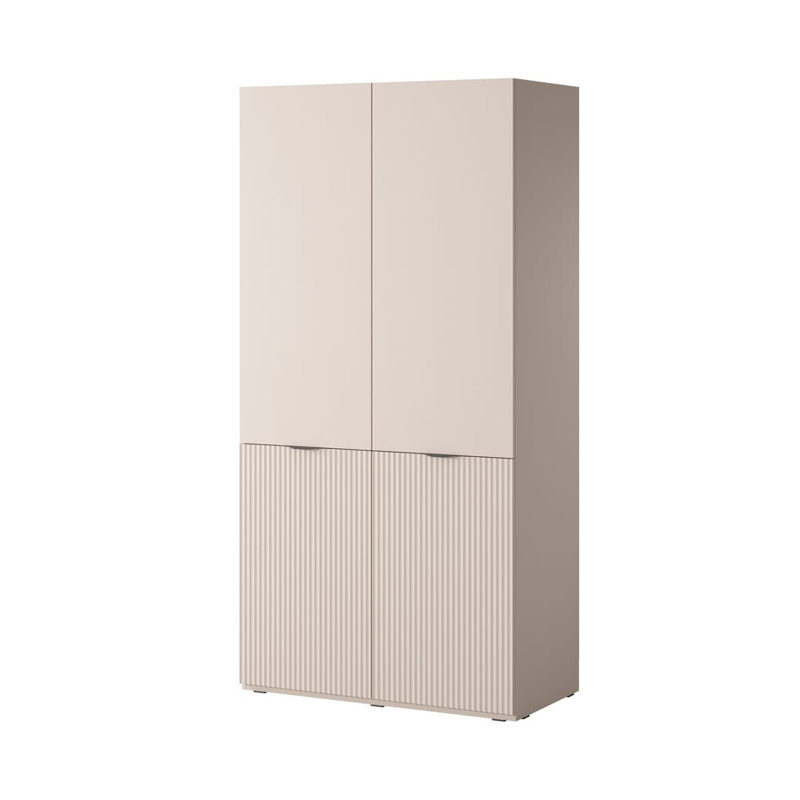 2 Door Manufactured Wood Wardrobe, Beige