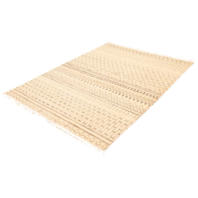 Mahnoor One-of-a-Kind 7'11" X 10'1" New Age Wool Area Rug in Cream