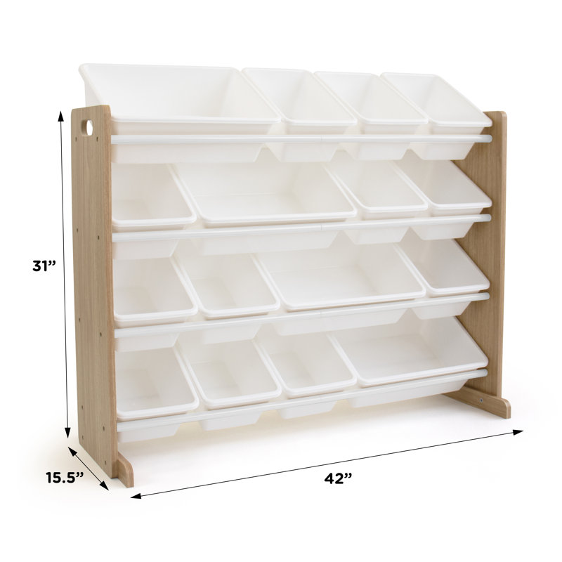 Kid's Toy Organizer, Natural/White