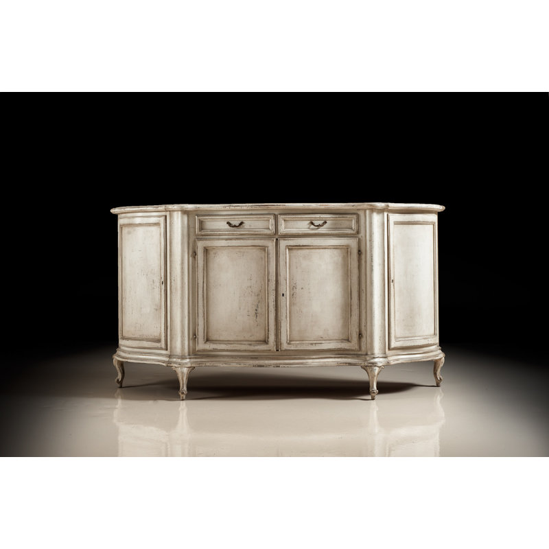 Buffet noyer 2 tiroirs 74" buffet, Blanc