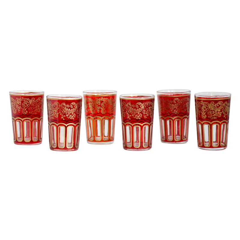 Verres à thé marocains, Rouge