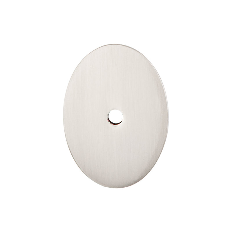Oval  Backplate, 1.75" H x 1.25" W x 0.625" D, Brushed Satin Nickel