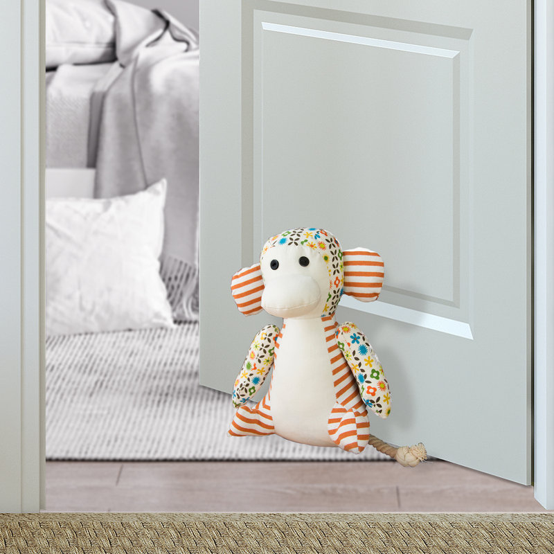 Monkey Fabric Floor Door Stop, 1 Door Wedge