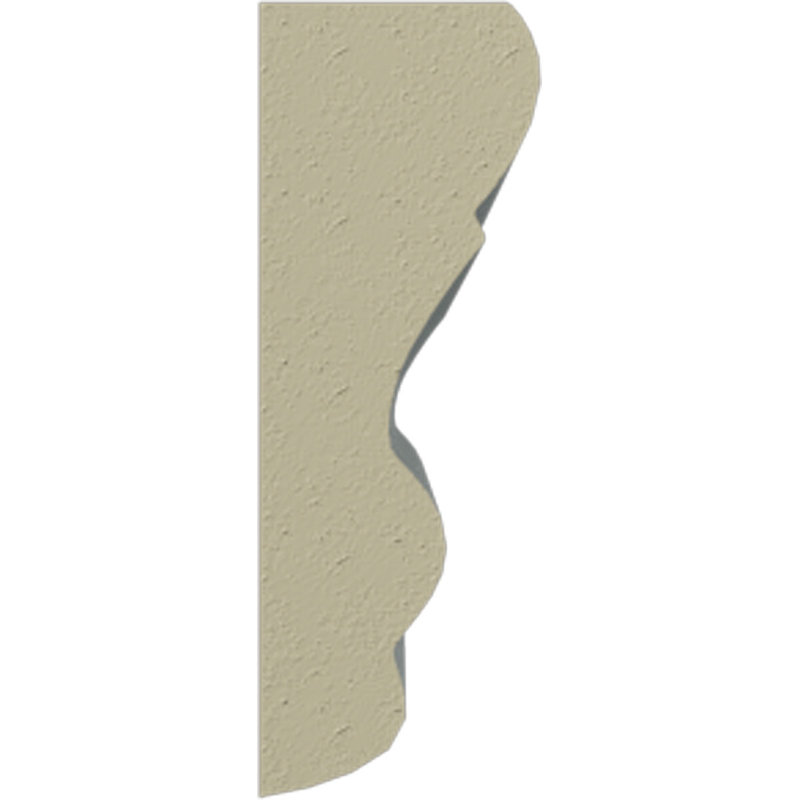Primed Gray Polyurethane Oxford Crown Moulding 7' 10.5"