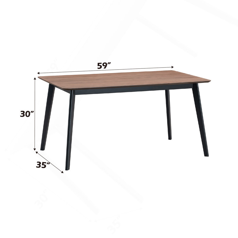 Black Walnut & Finish Dining Table